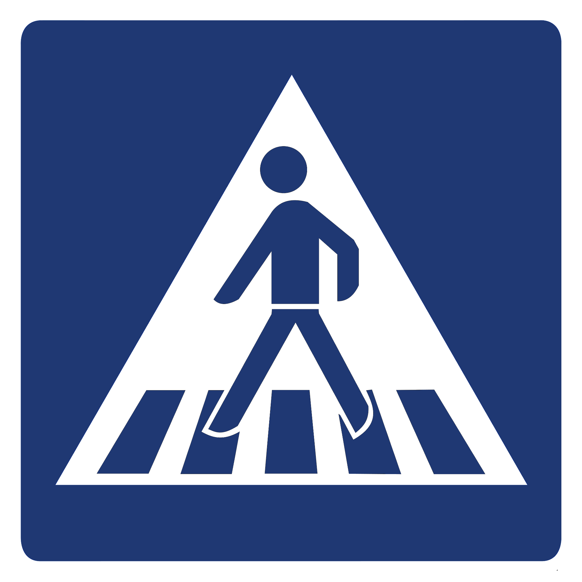 pedestrian blue icon