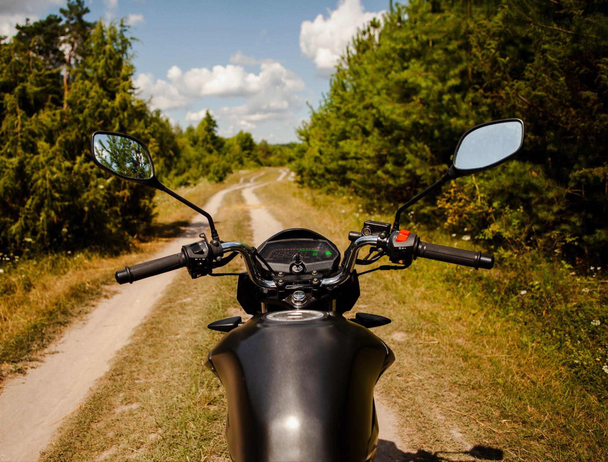 Motorcycle driving in Texas.