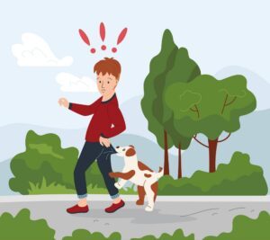Dog bite.